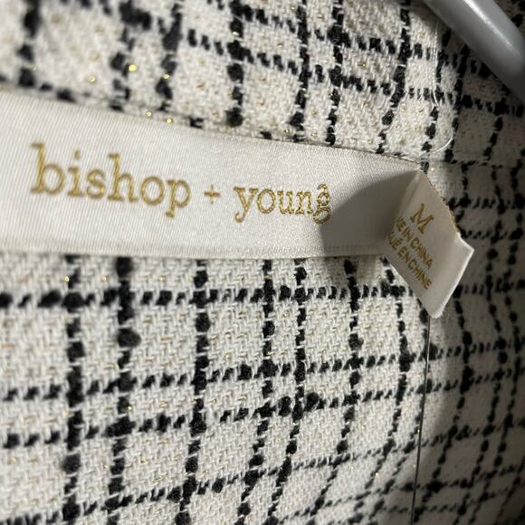 Anthropologie Bishop & Young Parker Tweed Cropped Jacket Windowpane M New - Picture 11 of 14